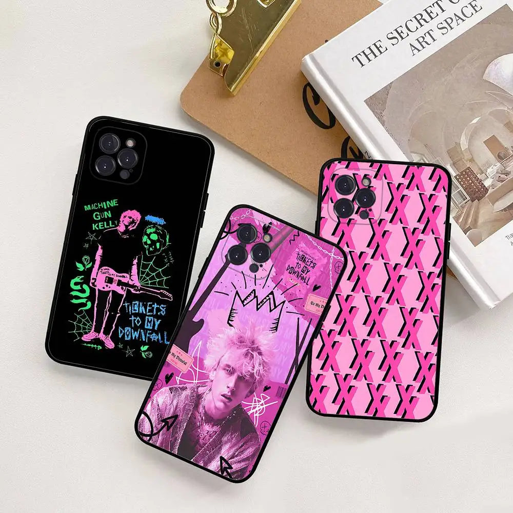 M-Machine Gun K-Kelly MGK Soft Back Phone Cover Case for iPhone 17 16 Pro Max 15 12 11 16e 13 Mini 14 15 Plus