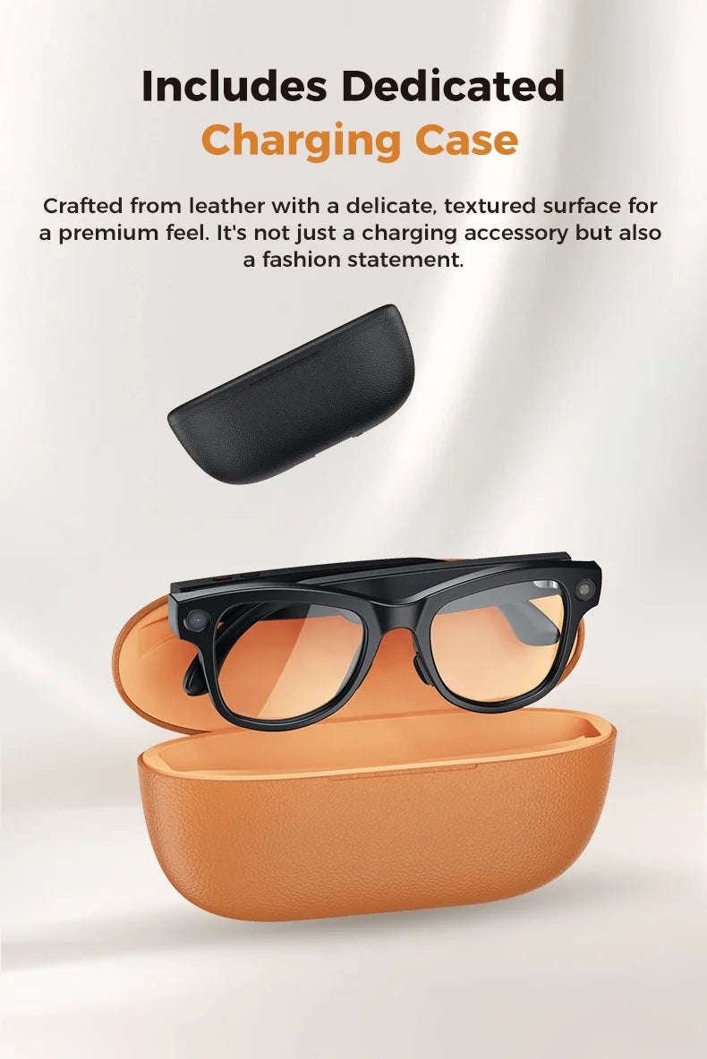 2026New 8MP 4K HD Camera AI Glasses Men 3600mAh Power Bank 32G Memory 160+ Translation Glasses Waterproof Smart Sunglasses Women