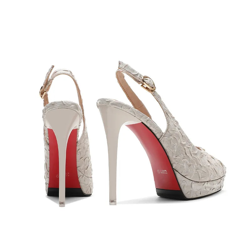 Sexy Mary Jane Heels Women OL High Heels Black Nude Pumps Women Shoes High Heel 12cm Pointed Toe Platform Heels Womens Shoes
