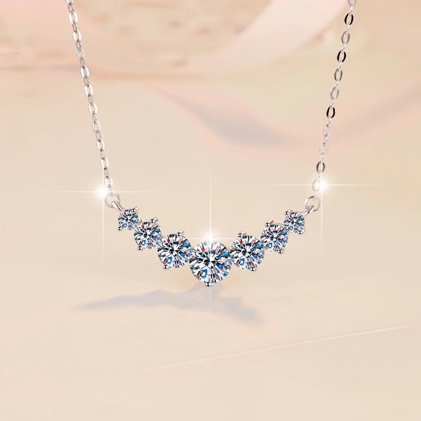 925 Sterling Silver Necklace Pendant 5A Zircon Fashion for Women Wedding Jewelry Engagement Charm Party Gift Fine fine chain