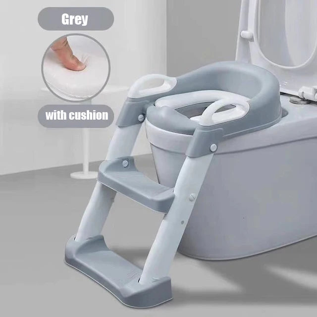 1-8 Years Children's Potty Baby Toilet Seat With Adjustable Ladder Infant Toilet Training Folding Seat Baby Potty Training Seat
