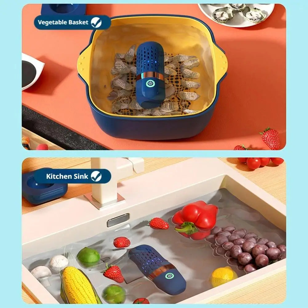 Wireless Capsule Fruit And Vegetable Cleaning Purifier Cleaning Machine Food Sterilization And Vegetable Washing Machine