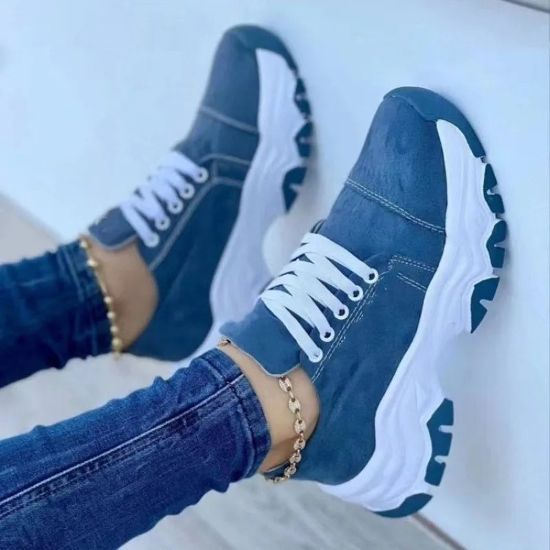 Sneakers Women Shoes 2024 New Pattern Canvas Shoe Casual Women Sport Shoes Flat Lace-Up Adult Zapatillas Mujer Chaussure Femme