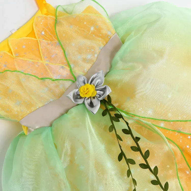 Halloween Child Cosplay Costume Toddler Girls Fancy Princess Ball Deluxe Gown 2025 Girl's Birthday Princess Tiana Dress Up
