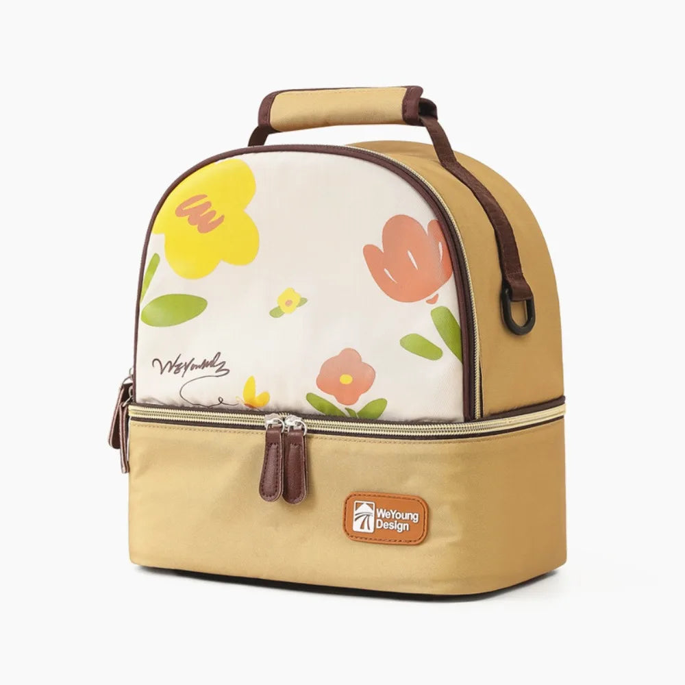 Multifunctional Maternity Backpack Double Layer Lightweight Breastmilk Cooler Bag Large Capacity Portable Lunch Bag Women Kid