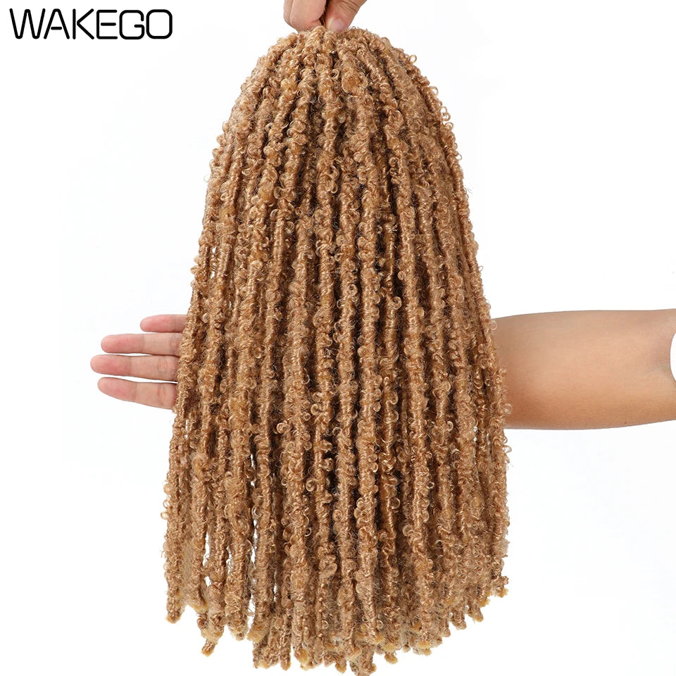 Wakego Butterfly Locs Crochet Hair 14 18 24 Inch Fausse Locks Crochet Butterfly Extensions Pre-looped Soft Locs Synthetic Braid