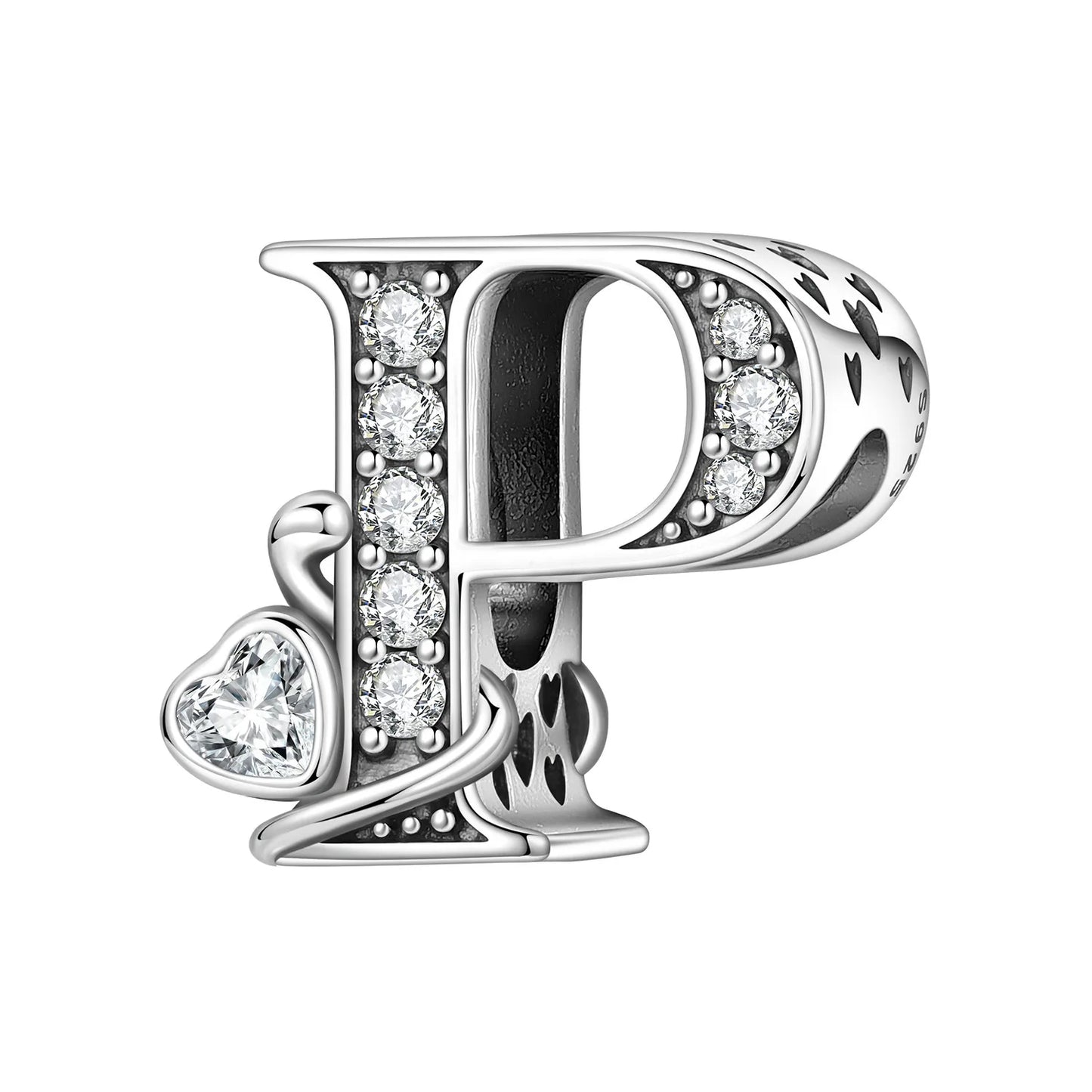 2026 New 925 Sterling Silver Zircon Scroll Grass Pattern 26 Letter Bead Charms for Women Fit DIY Bracelet Necklace Jewelry Gift