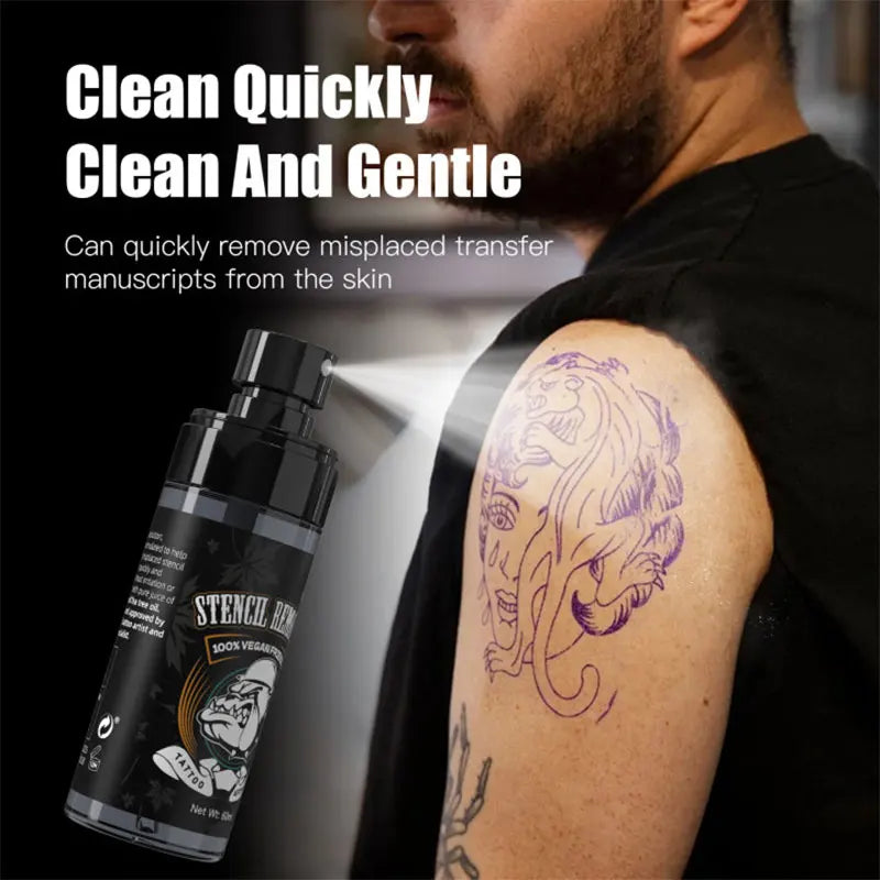 DQFART Tattoo Transfer Remover Spray Kit - Professional Correction Solution for Mistakes Safe Easy To Use for Beginners Artists