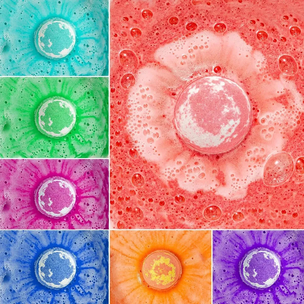 6-12PCS Bath Bombs Surprise Toy Inside Bath Bombs Natural Mega Bubbles Ocean Theme Skin Friendly Set Birthday Gift