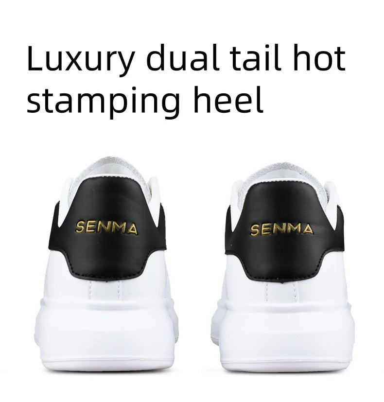 SENMA Luxury Design Sneakers For Men 2025 White Board-shoe Soft Women Walking Shoes Running Shoes Couples Sneakers Tennis shoes