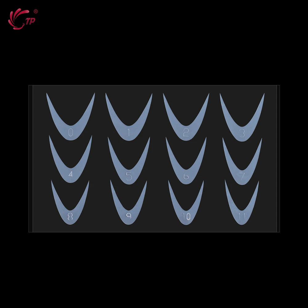 TP 24pcs French Dual Form Nail Silicone Pad for Nail Gel Polish Reusable Soft Top Mold Duet System Nail Forms Stickers Nail Tool
