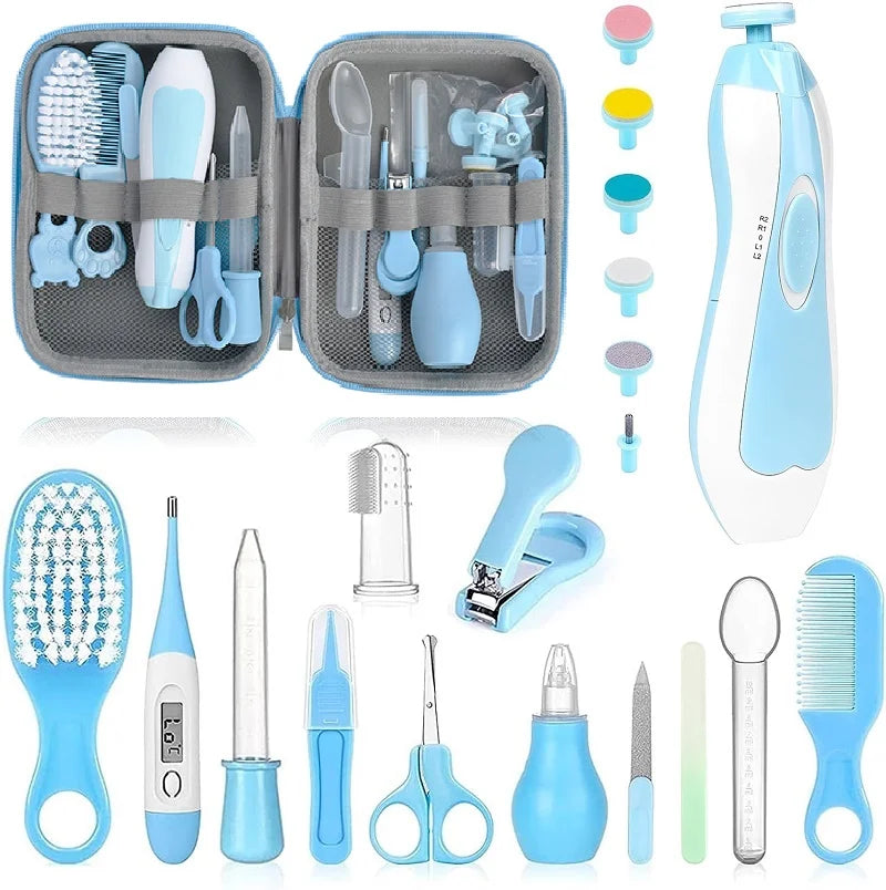Baby Care Kit Newborn Nail Hair Healthcare Thermometer Grooming Brush Clipper Scissor Toiletries Newborn Nursery Health Care Set