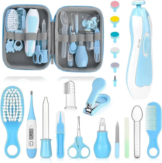Baby Care Kit Newborn Nail Hair Healthcare Thermometer Grooming Brush Clipper Scissor Toiletries Newborn Nursery Health Care Set