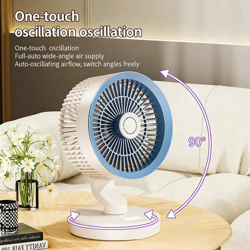 Desktop Wall Mounted Circulating Fan Multifunction Shaking Head Remote Control Quiet Cooling Fan  For Home Office And Student