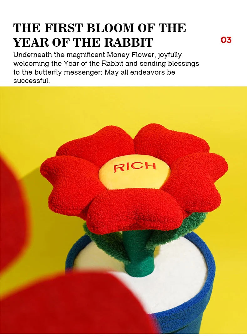 Red Flower Potted Cat Tree with Integrated Cat Bed Below Medium-Sized Cat Tree (Suitable for Cats Under 15 lbs)