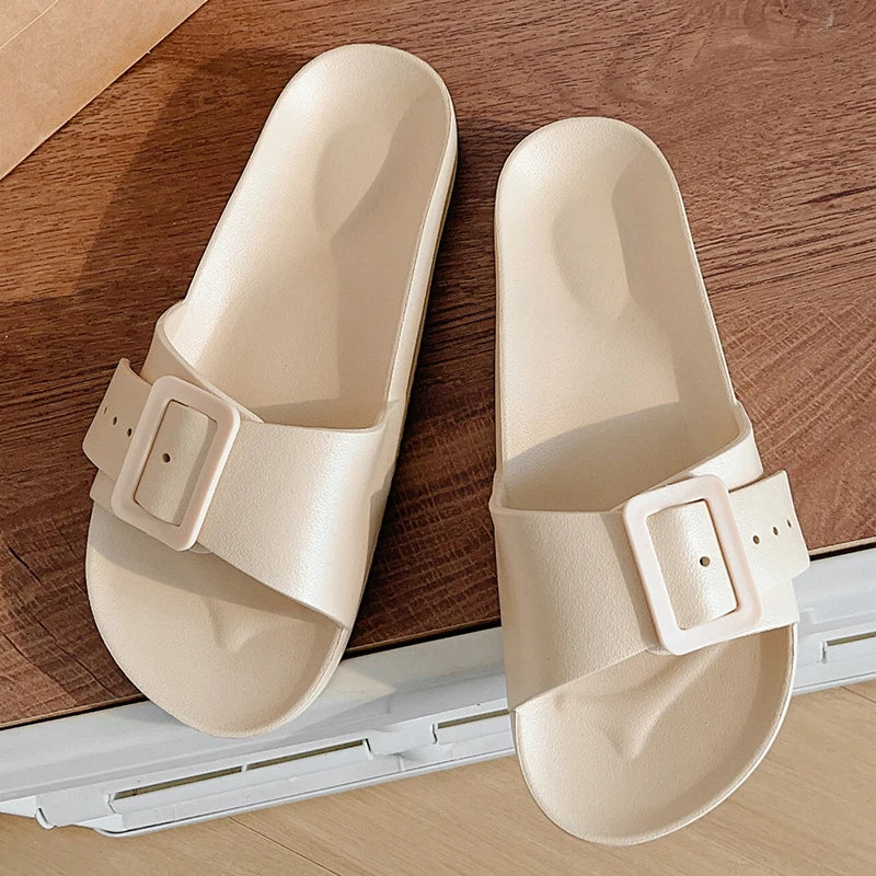 Summer Womens Adjustable Soft Slides Clogs Slipper Outdoor Indoor Flat EVA Slippers Lightweight