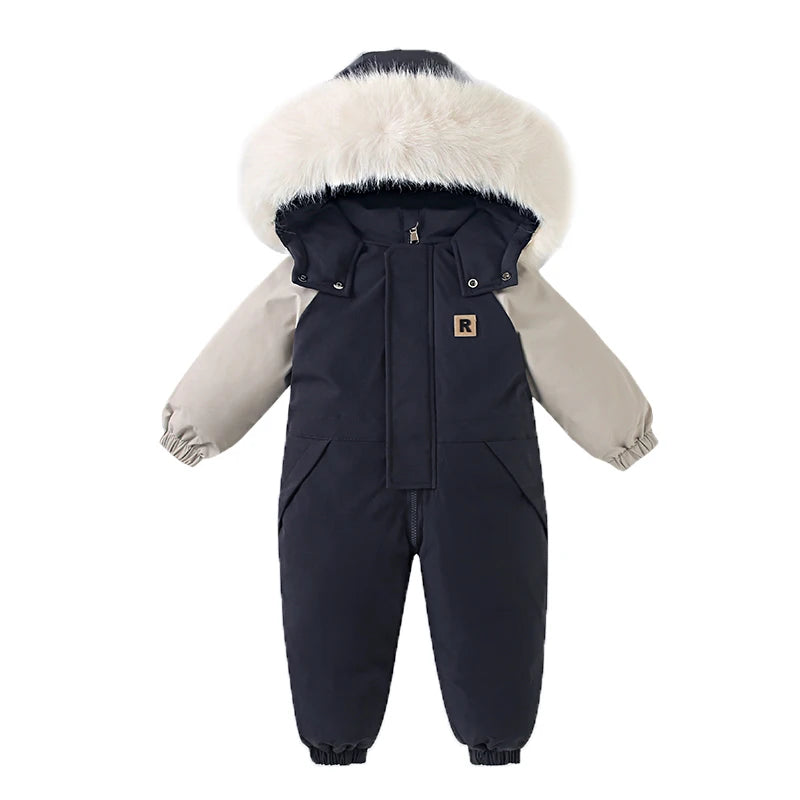 Baby Winter Jumpsuit Warm Baby Ski Suit New Fashion Children Clothing Set Waterproof Kids Girls Snowsuit Thicken Boys Overalls