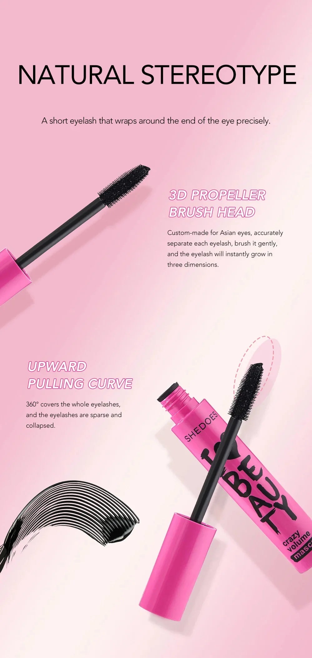 5D Waterproof Mascara Eyelashes Lengthening Long Lasting Silky Lash Black Eyelashes Extension Make Up Beauty Eye Korean Cosmetic