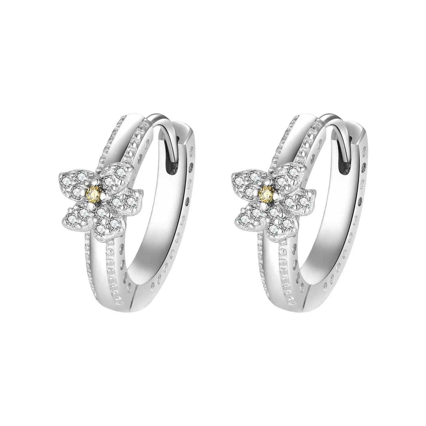 925 Silver Stud Earrings Hoop Earrings For Women Rose Flower Strawberry Butterfly Daisy Earrings Set Fashion Jewelry Gift