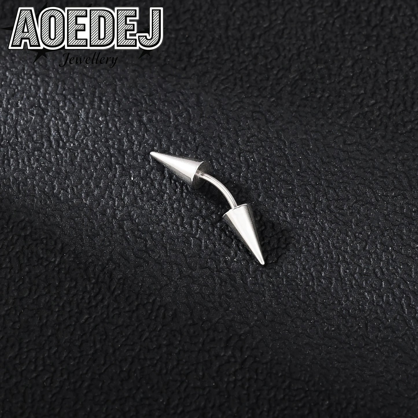 AOEDEJ 14/16/18G 1-10pcs/lot Stainless Steel Eyebrow Piercings Spike Eyebrow Rings Curved Barbell Bridge Piercing Jewelry 6-14MM