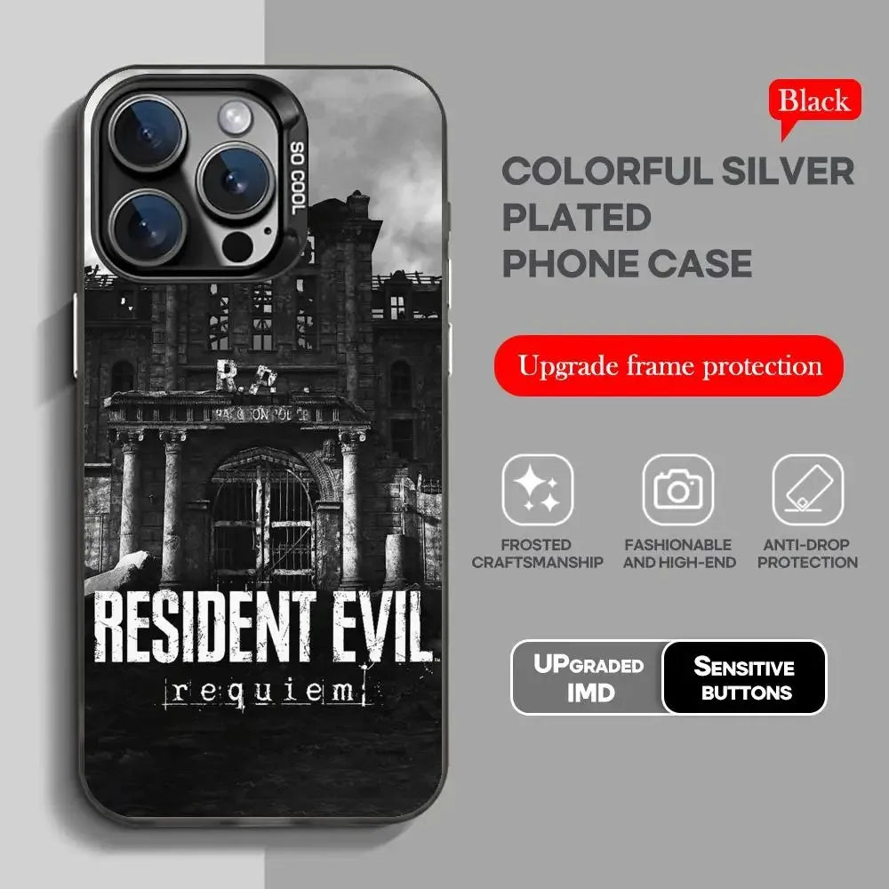 Game Phone Case For iPhone 17 16e 16 15 14 13 12 11 mini Pro Max X XSMAX 8 7 Air Plus Anti Fall Matte R-Residents Evils Requiems