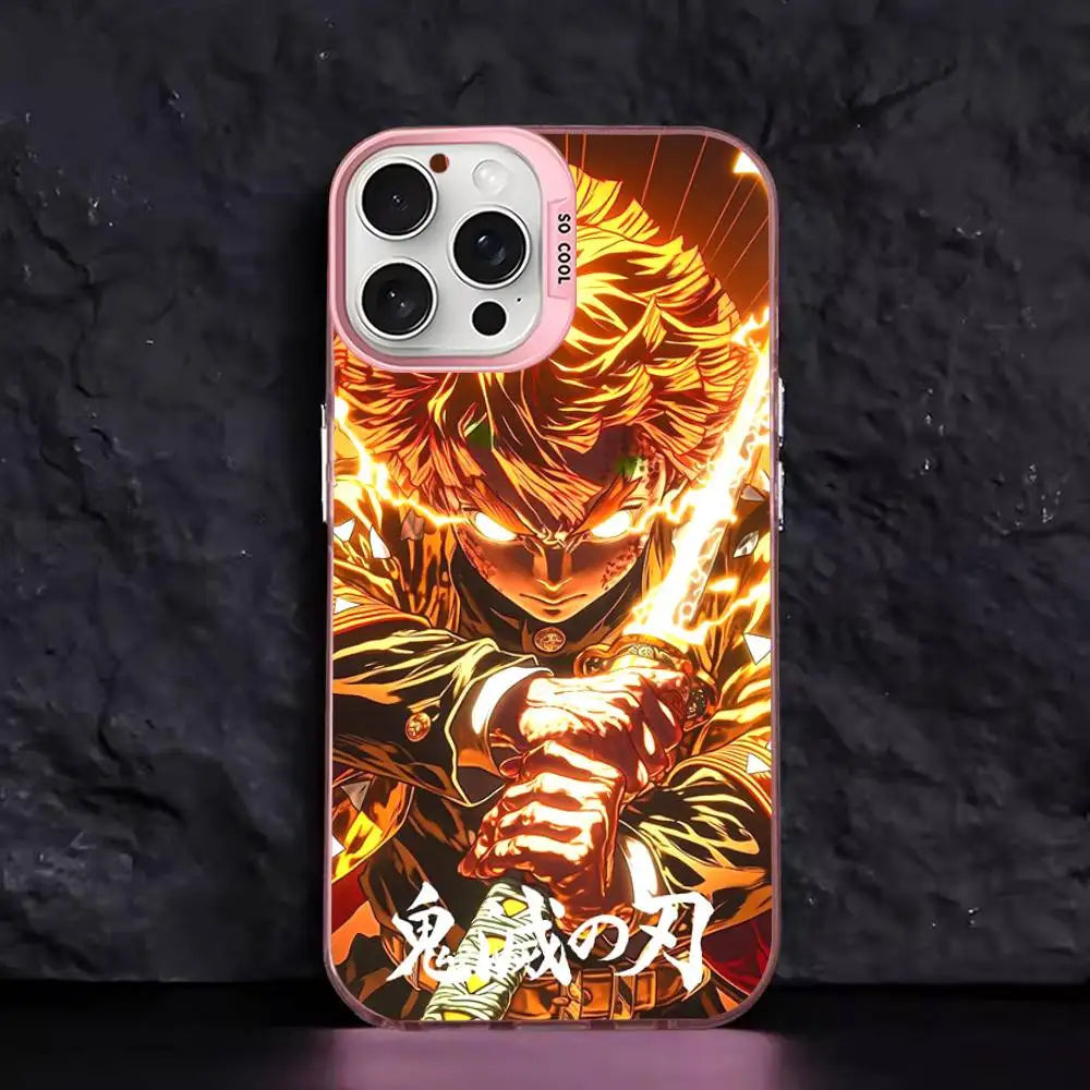 D-Demon Zenitsu S-Slayer Phone Cases For iPhone 17 16e 15 14 13 12 11 Plus Pro Max ProMax Colorful Covers