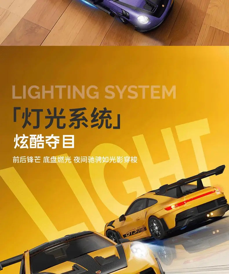 Hongxing 1 24 RC 4WD High Speed Drift Car Full Scale Gyroscope With Lithium Battery 2 Sets Of Wheels Independent Shock Absorber