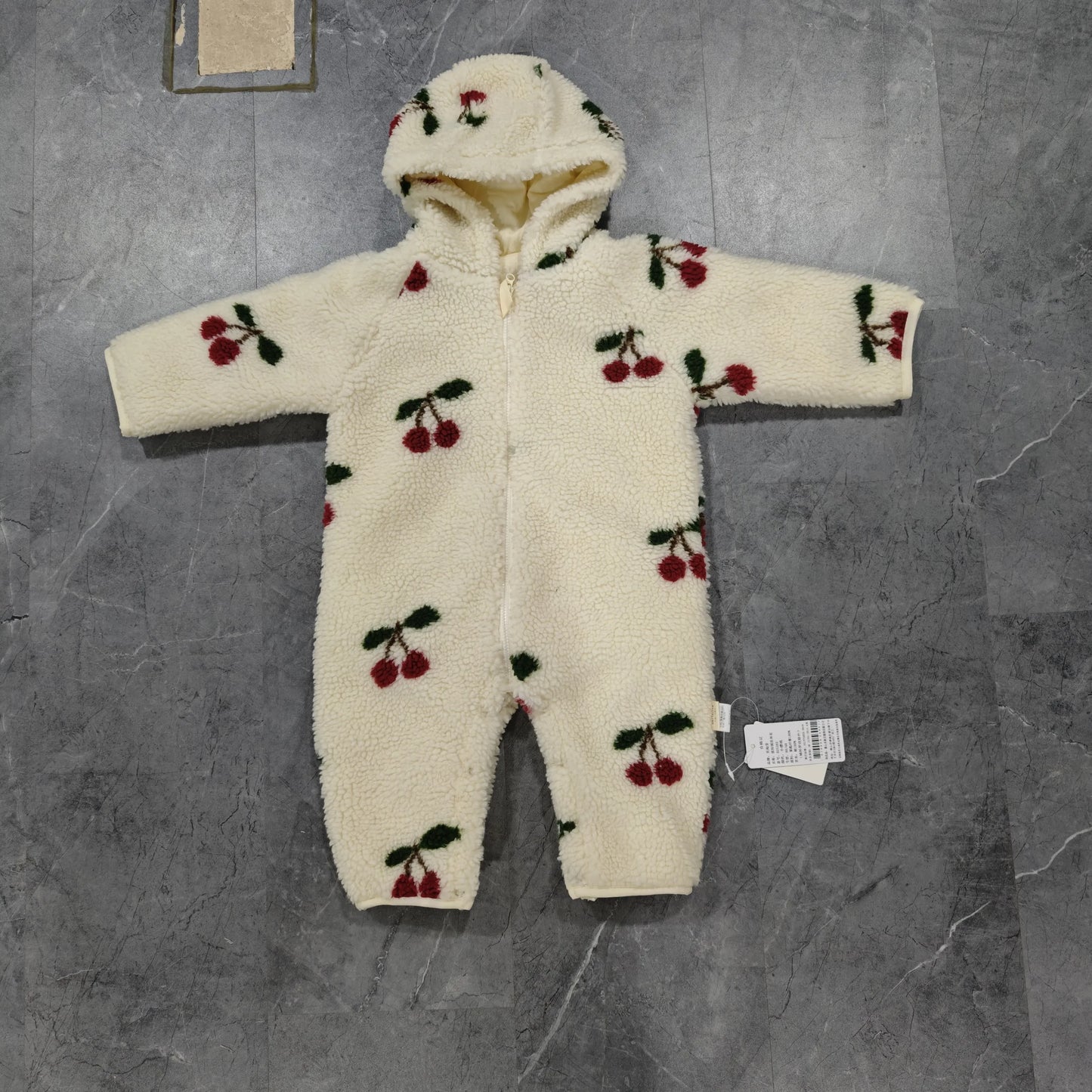 Baby Boy Girl Lamb Wool Hooded Jumpsuit Infant Toddler Child Warm Outfit Long Sleeve Spring Autumn Winter Baby Clothes 0-2Y