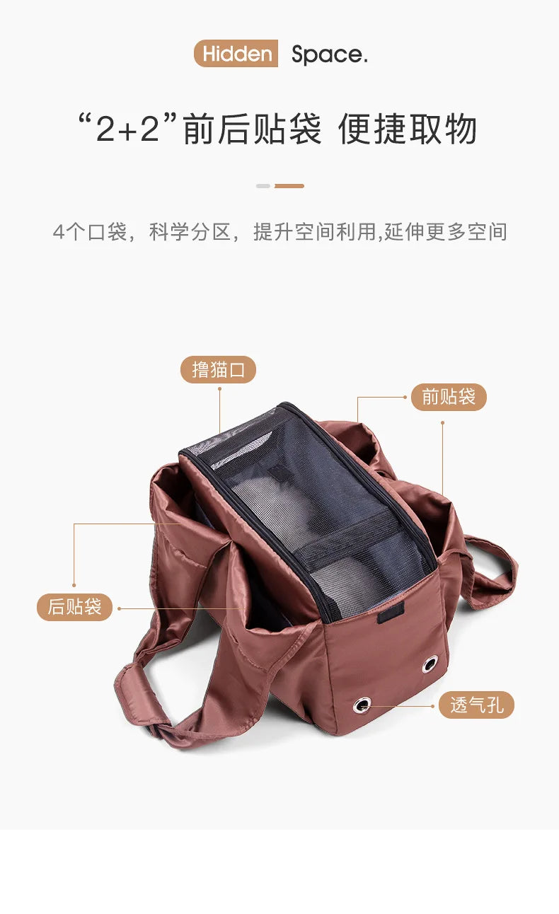 Portable Puppy Shoulder Bags Breathable Cat Carrier Bag Cats Transporter Bag Travel Pet Carrier for Cat Dog Pets HandbagBackpack