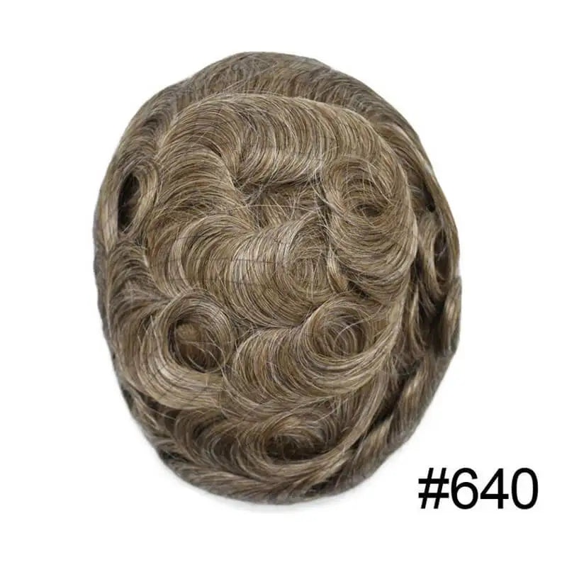 100% Density Full Lace Male Hair Prosthesis Swiss Thin Lace Men's Wig Natural Hairline Human Hair Man Hair System Wigs For Men