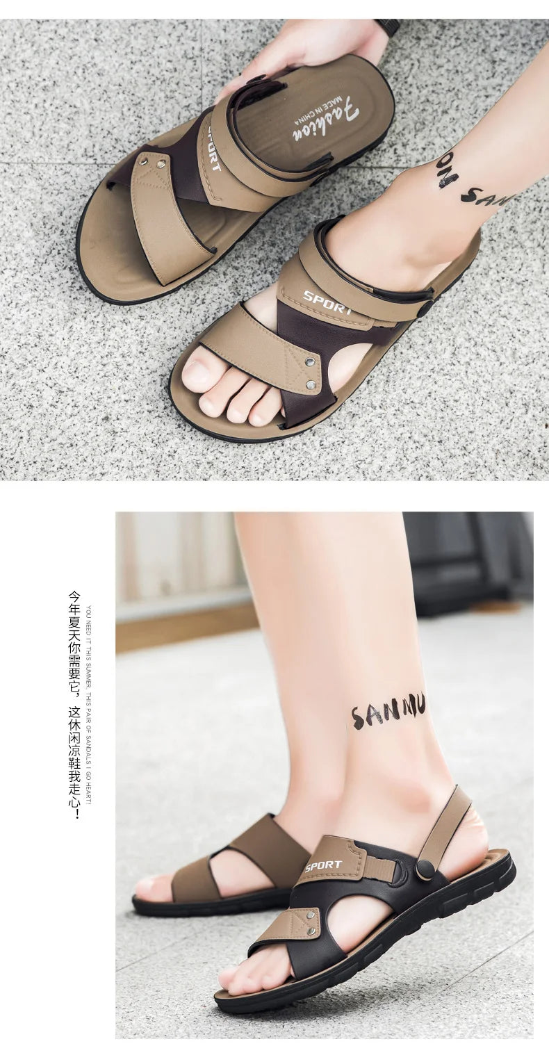 Trend Men's Sandals Casual Beach Shoes Male Classic Summer Sandals Men Slippers Slip On Sandals For Men Slippers
