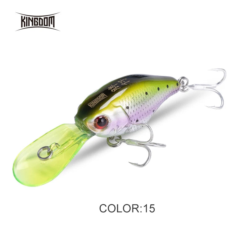 Kingdom Crankbaits Fishing Lures  5g 37mm Slow Sinking Minnow Swing Small Cranks Artifical Baits Hard Wobblers For Bass Trout