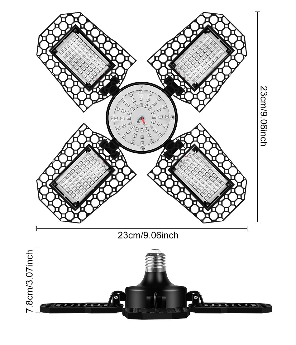 250W E27/E26 LED Growing Lamp Full Spectrum Foldable Plant Fill Lighting Vegetable Fruit Hydroponics Cultivation 100W/150W/200W