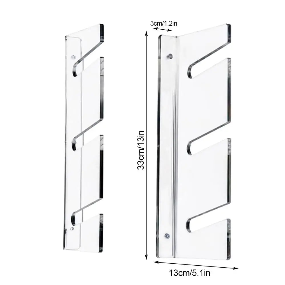 Skateboard Organizer Snowboard Storage Rack Wall Mounted Wall Mounted 3-Tiers Acrylic Snowboard Storage Fitness Equipment