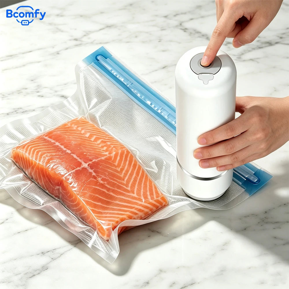 Vacuum Sealer Pump Electric Air Pump for Food Fresh-Keeping Vacuum Sealed Storage Bag Automatic Vacuum Compression Machine