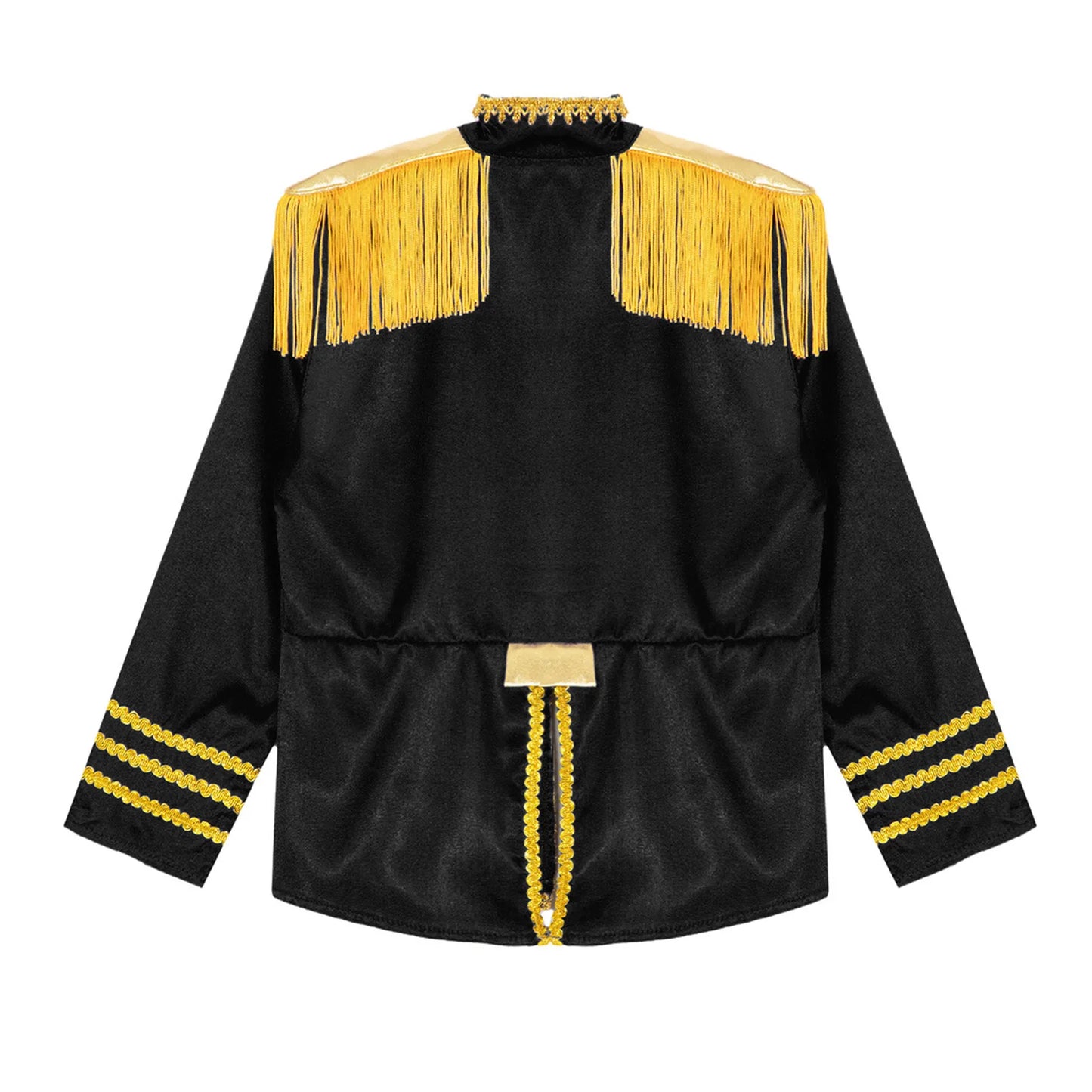 Kids Girls 60s Retro Hippie Rock Band Musician Costume Halloween Cosplay Carnival Party Circus Drummer Parade Tassel Jacket Coat