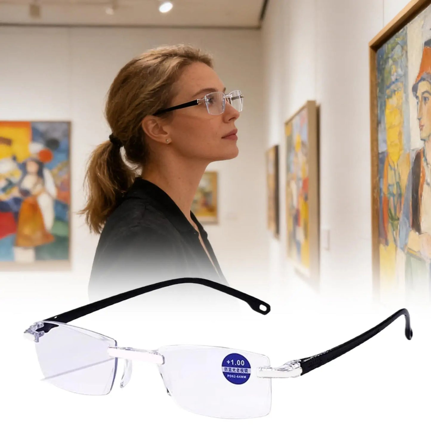 Smart Automatic Zoom Reading Glasses Anti Blue Ray Eyeglasses Autofocus Power Rimless Near Far Computer Glasses