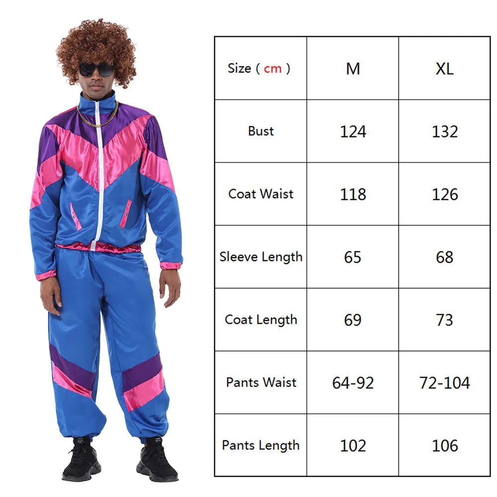 Halloween Couples Hippie Costumes for Women Male Vintage 70s 80s Rock Disco Cosplay Outfits Hip Hop Disco Hippie Costume