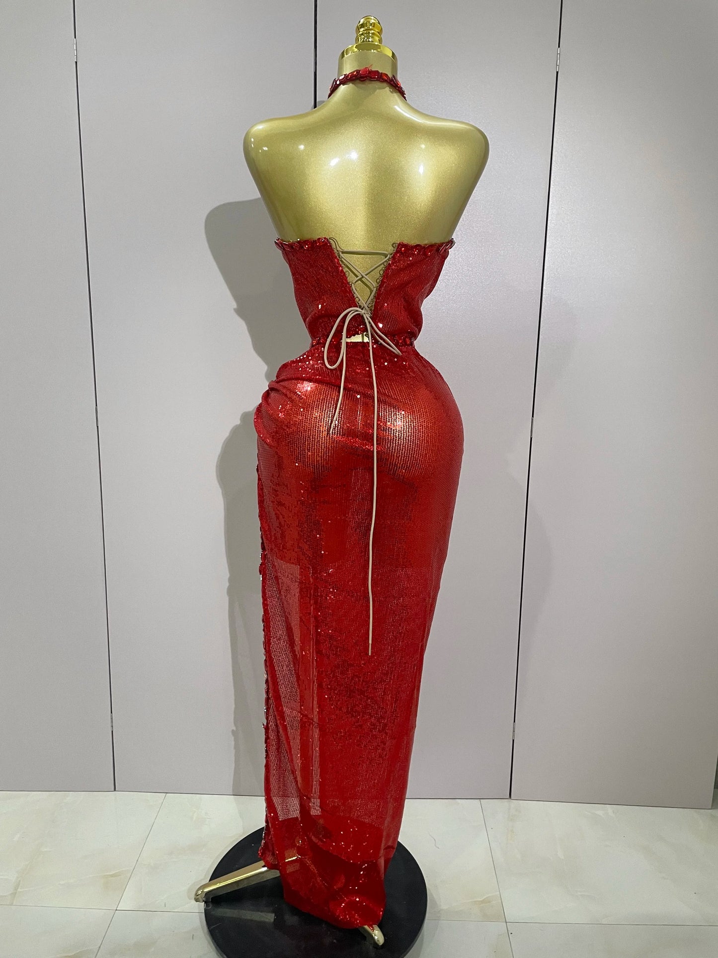 Sexy Luxury Shiny Diamond Sequins Cocktail Dress 2Pcs Set 2025New Women Evening Celebrate Birthday Party Nightclub Stage costume