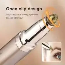 Dual-Thermo Beauty Device - Smart Lash Curler with 3D Micro-Trimming & Facial Hair Removal