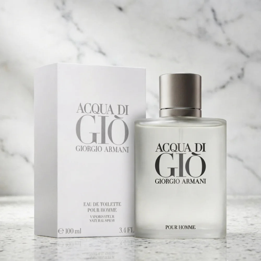 Armani Acqua di Gio EDT 100ml for Men Giorgio Armani Classic Fresh Aquatic Woody Scent Long Lasting Light Perfume Cologne Spray