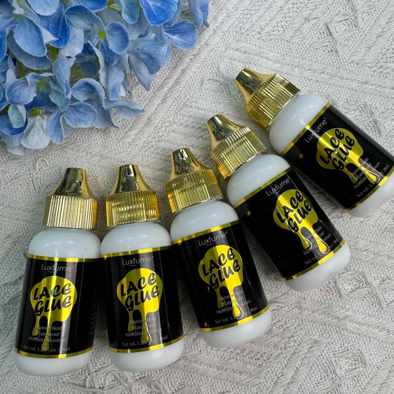 Luxfume 38ml Lace Glue Extreme Hold Waterproof Humidity Resistant Wig Adhesive for Lace Wigs Toupee