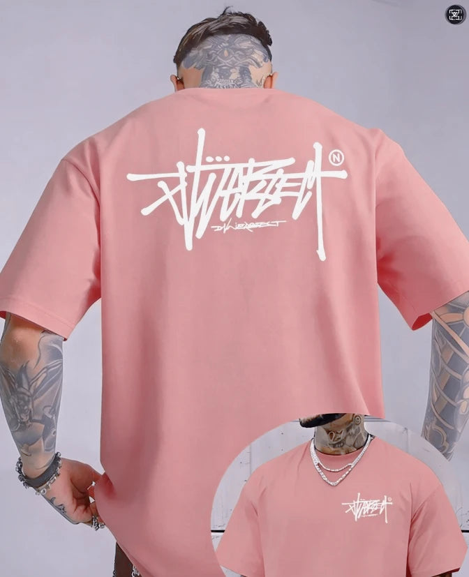 26 Summer Street Style New Trend High-Quality 100_ Pure Cotton Men's T-Shirt Suitable for Outdoor Leisure Sports Short Sleeve