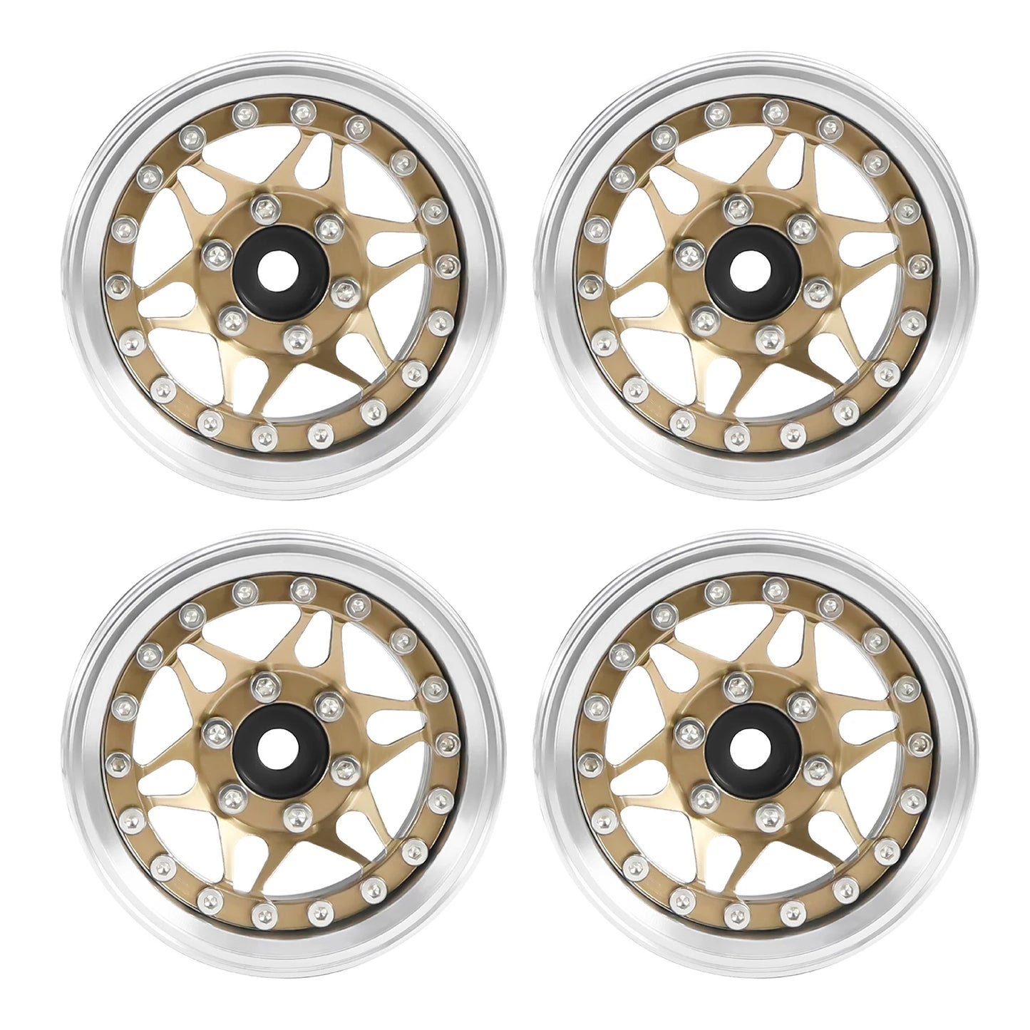 1.9" Adjustable Offset CNC Aluminum Beadlock Wheels for 1/10 RC Crawler TRX4 TRX6 SCX10 GEN8 RC4WD D90 Upgrade Parts