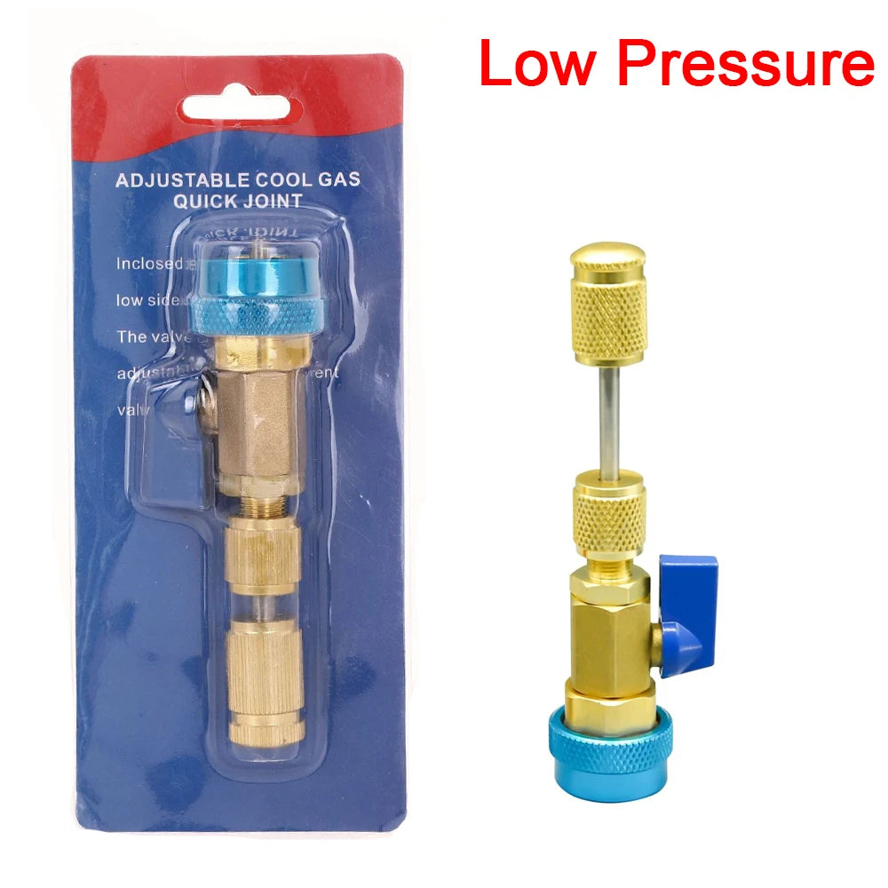R134A Valve Core Quick Remover Installer, High Low Pressure Valve Core Remover Tools Kit for Refrigerant Air Conditioner System