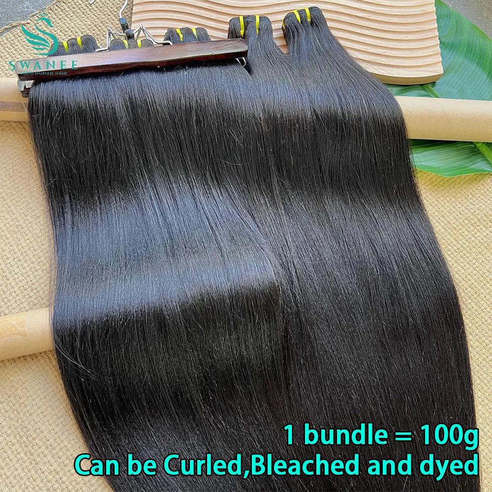 15A Light Yaki Straight Human Hair Bundles #1B Natural Color Sew In Weaves Kinky Straight Bundles Vietnamesen Hair Extension