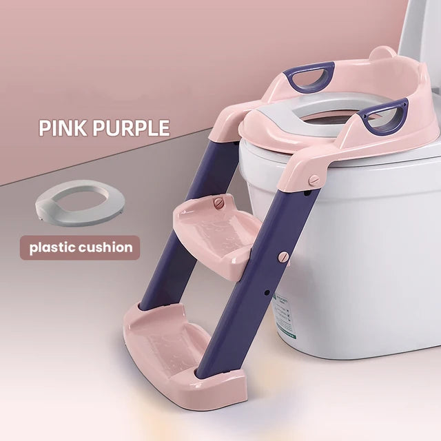 1-8 Years Children's Potty Baby Toilet Seat With Adjustable Ladder Infant Toilet Training Folding Seat Baby Potty Training Seat