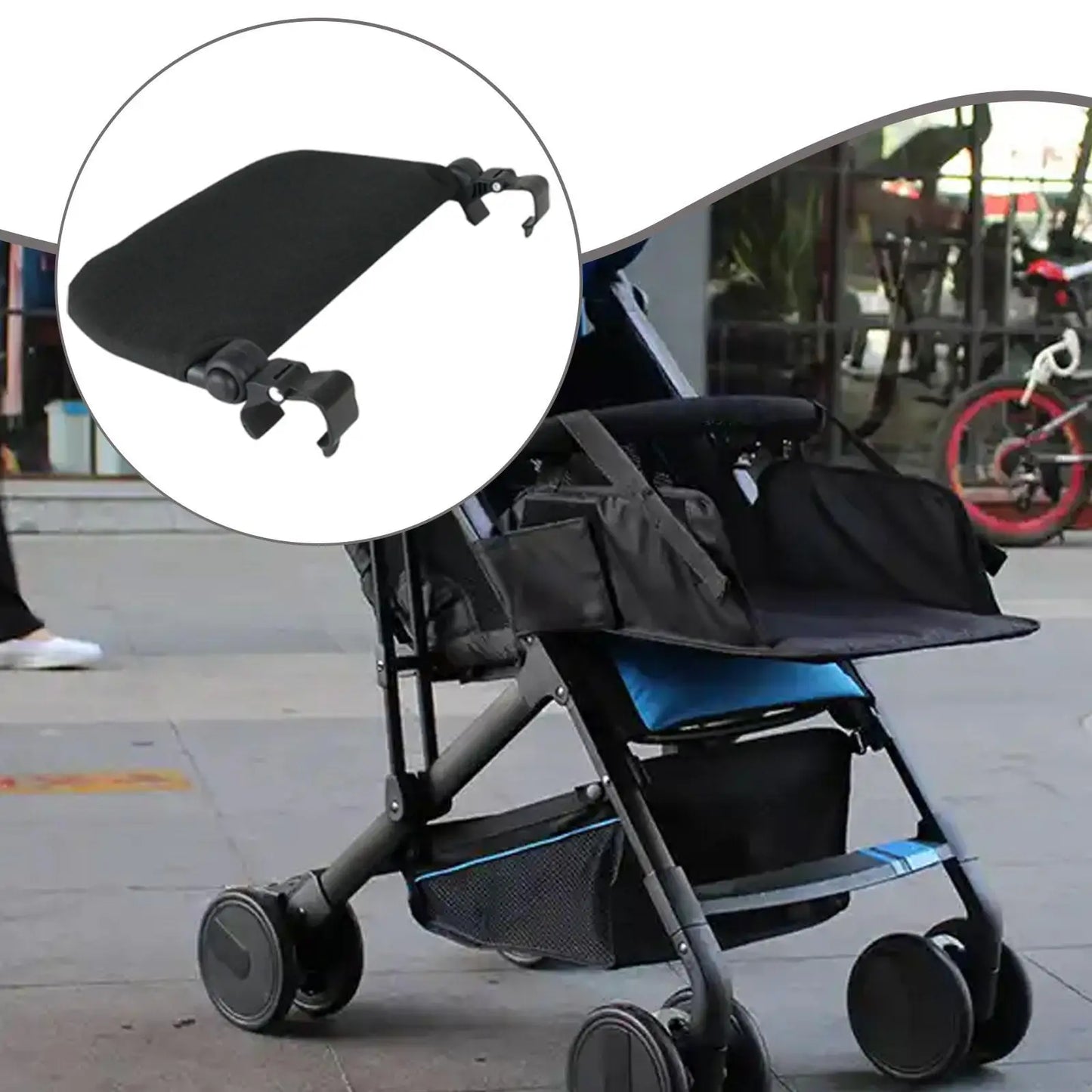 Extended Stroller Footrest Pram Footrest Feet Extension Baby Stroller Leg Support Footboard for Baby Kids Child