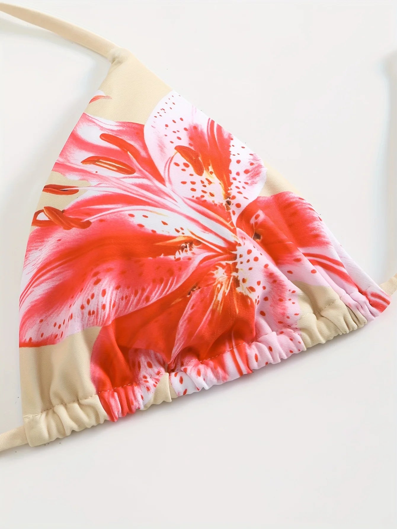 Sexy Bikini Retro Print Tropical Skirted Three-Piece Beachwear Strapless Strap-On Swimsuit Female Adult High Elasticity Backless