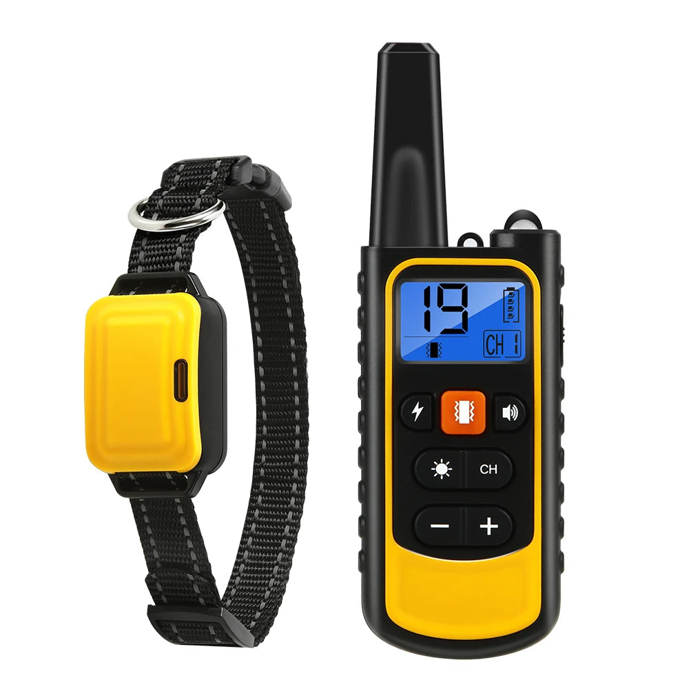 Electric Dog Training Collar 800m Distance Remote Control Dog Trainer rechargeable Dog Collar Anti Barking Collar for Dogs